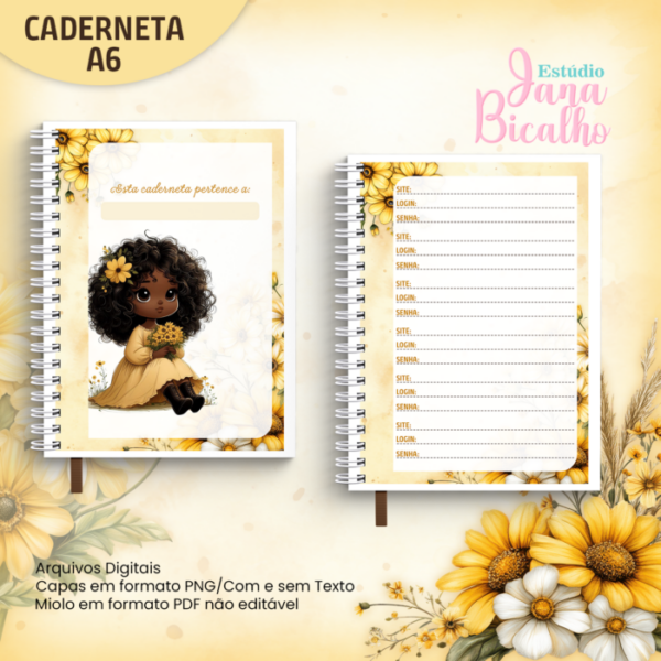 Caderneta A6 Login e Senha Coleção Florir - N3 - Image 2