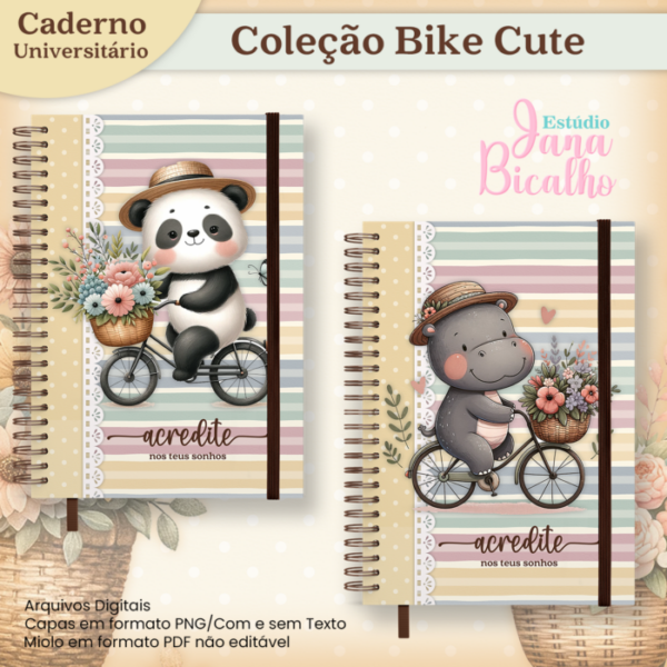 Caderno Universitário Coleção Bike Cute 18 em 1 - Image 5