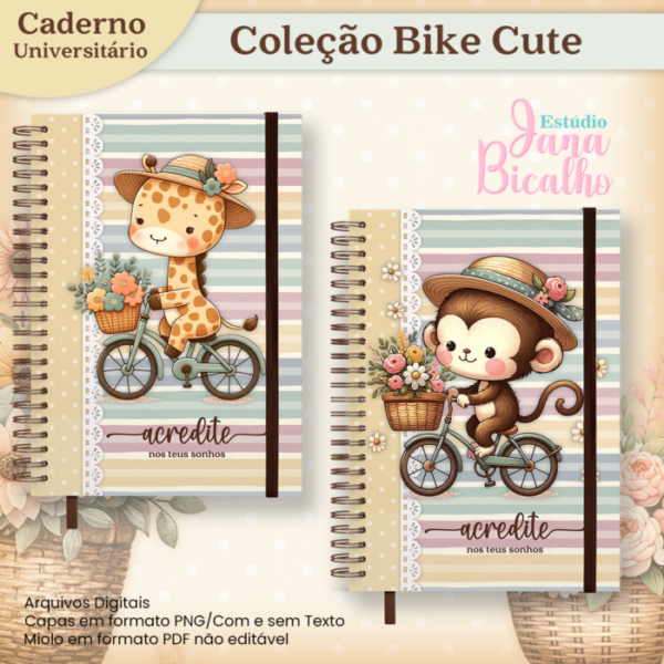 Caderno Universitário Coleção Bike Cute 18 em 1 - Image 6