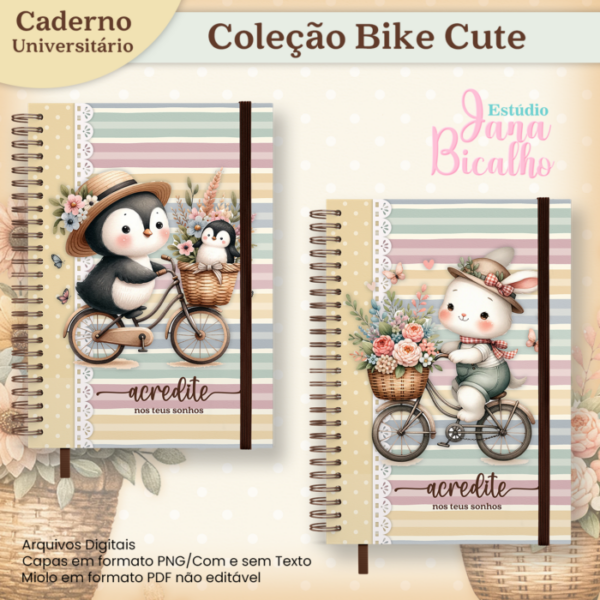 Caderno Universitário Coleção Bike Cute 18 em 1 - Image 8