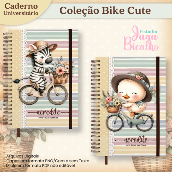 Caderno Universitário Coleção Bike Cute 18 em 1 - Image 9