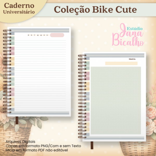 Caderno Universitário Coleção Bike Cute 18 em 1 - Image 11