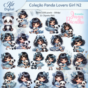 Kit Digital-Coleção Panda Lovers Girl N2