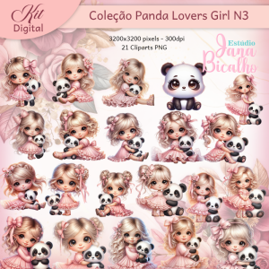 Kit Digital-Coleção Panda Lovers Girl N3