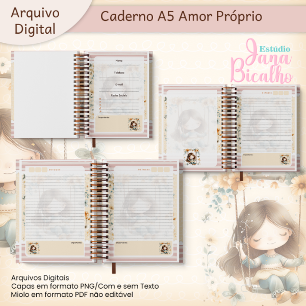 Caderno A5 Coleção Amor Próprio - Imagem 2