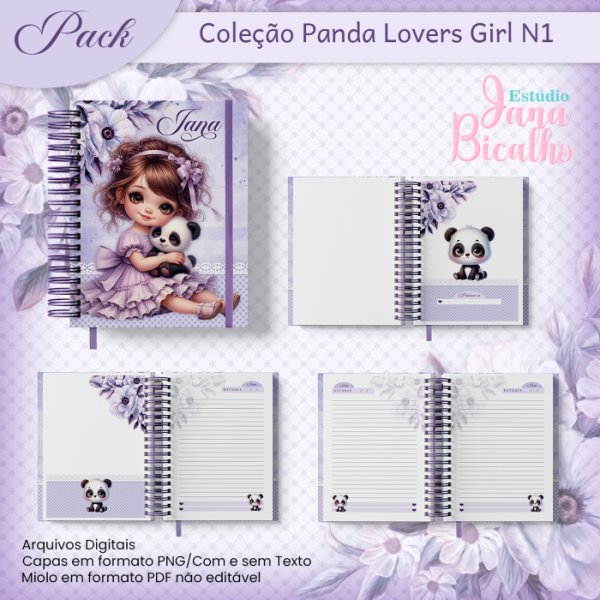 Pack Coleção Panda Lovers Girl N1 - Imagem 2