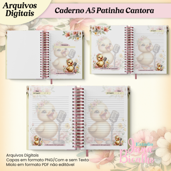 Caderno Pautado A5 Patinha Cantora - Imagem 2