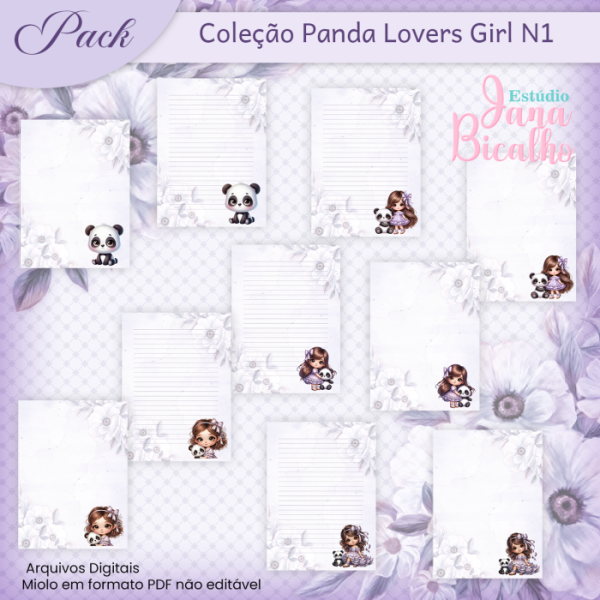 Pack Coleção Panda Lovers Girl N1 - Imagem 4