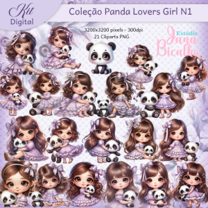 Kit Digital-Coleção Panda Lovers Girl N1
