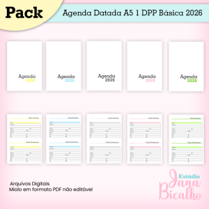 PACK Agenda Datada A5 1 DPP Básica 2026