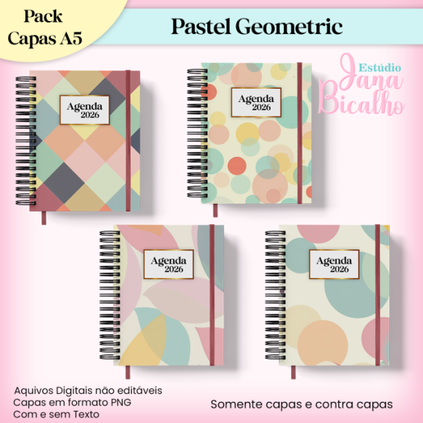 Pack Capas Pastel Geometric - Imagem 4