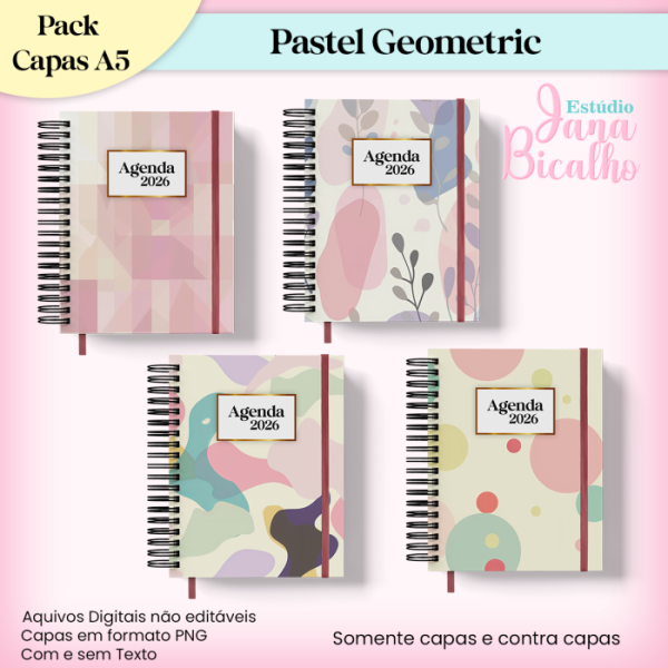 Pack Capas Pastel Geometric - Imagem 3