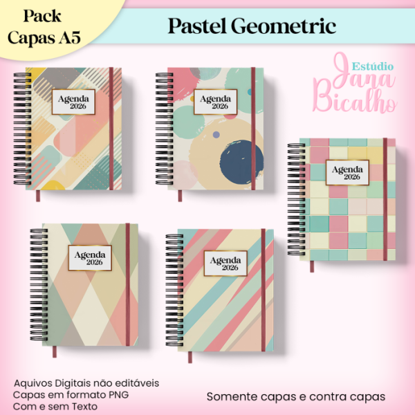 Pack Capas Pastel Geometric - Imagem 2