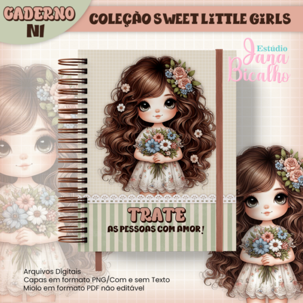 Caderno A5 Coleção Sweet Little Girls N1