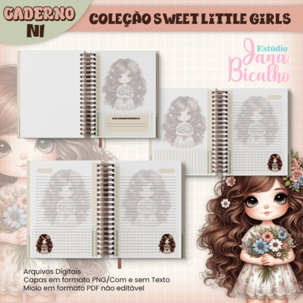 Caderno A5 Coleção Sweet Little Girls N1 - Image 2