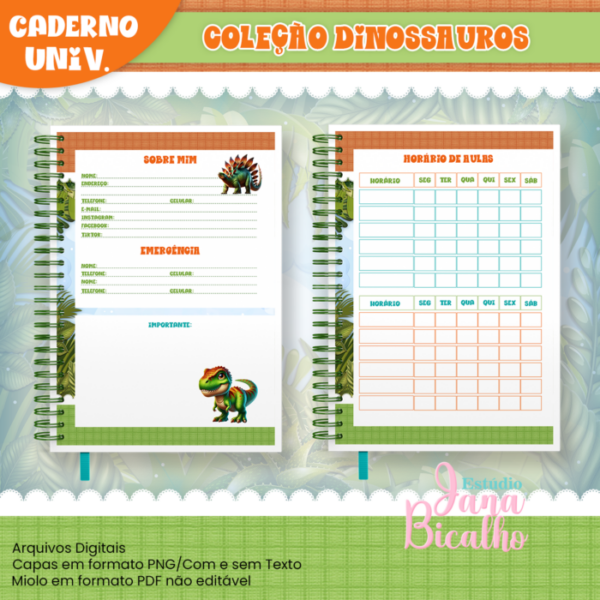 Caderno Universitário Coleção Dinossauros - Image 7