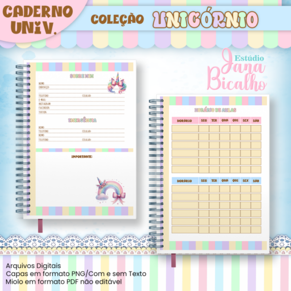 Caderno Universitário Coleção Unicórnio - Image 6