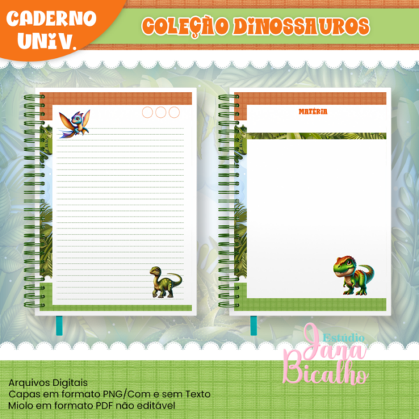 Caderno Universitário Coleção Dinossauros - Image 8