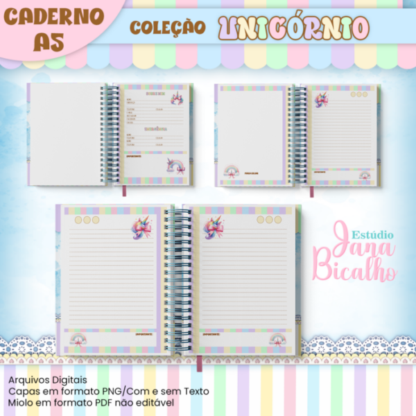 Caderno A5 Coleção Unicórnio - Image 3