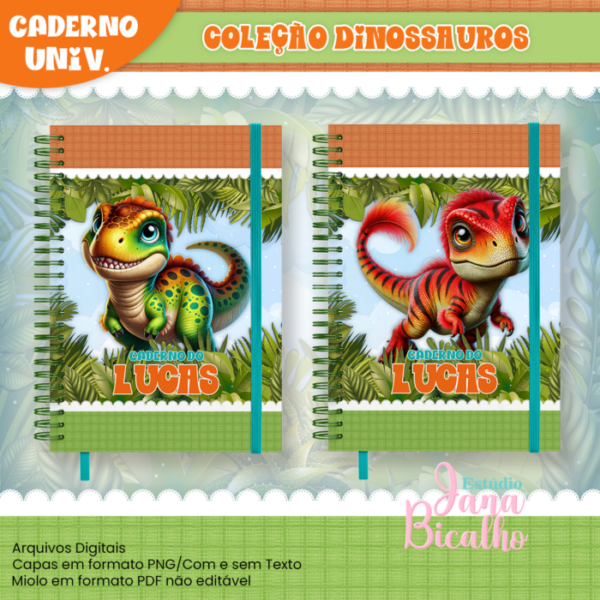 Caderno Universitário Coleção Dinossauros