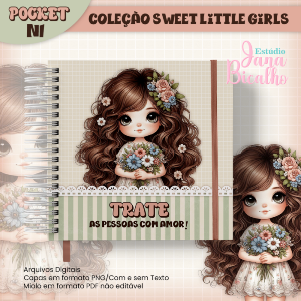 Caderno Pocket Coleção Sweet Little Girls N1