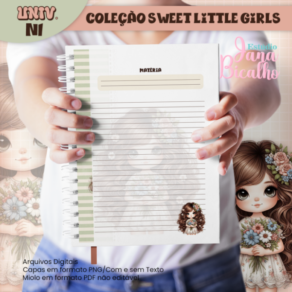 Caderno Universitário Coleção Sweet Little Girls N1 - Image 5