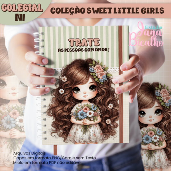 Caderno Colegial Coleção Sweet Little Girls N1