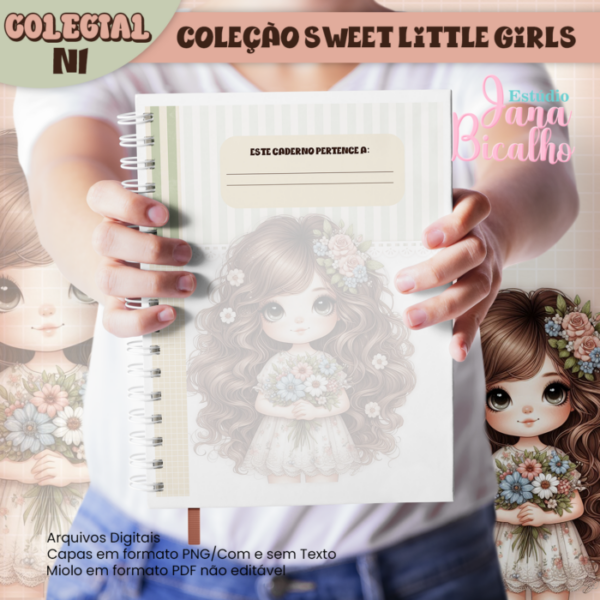 Caderno Colegial Coleção Sweet Little Girls N1 - Image 2