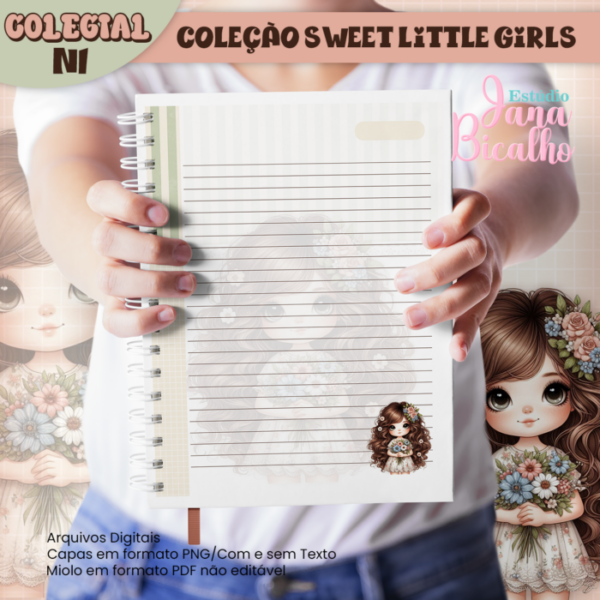 Caderno Colegial Coleção Sweet Little Girls N1 - Image 3