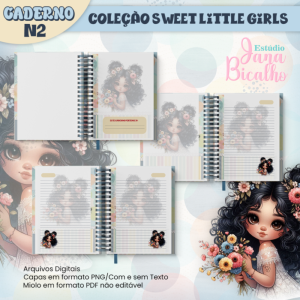 Caderno A5 Coleção Sweet Little Girls N2 - Image 2