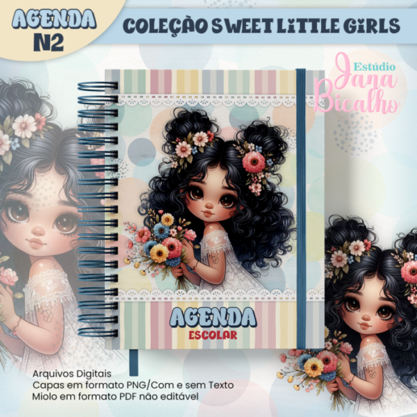 Agenda Escolar A5 Coleção Sweet Little Girls N2