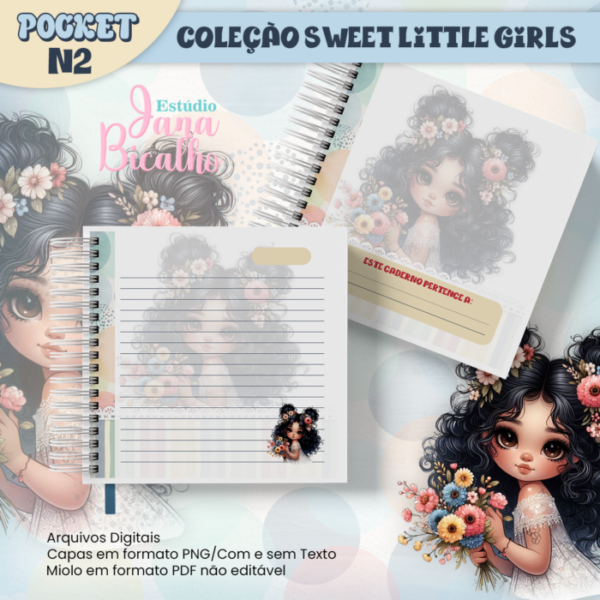 Caderno Pocket Coleção Sweet Little Girls N2 - Image 2