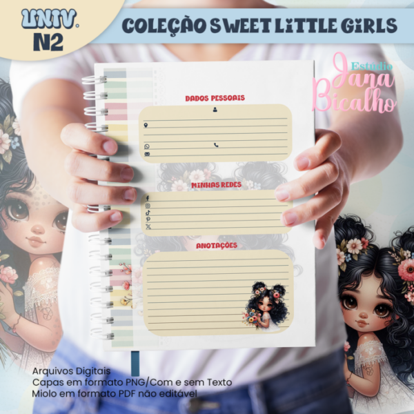 Caderno Universitário Coleção Sweet Little Girls N2 - Image 2