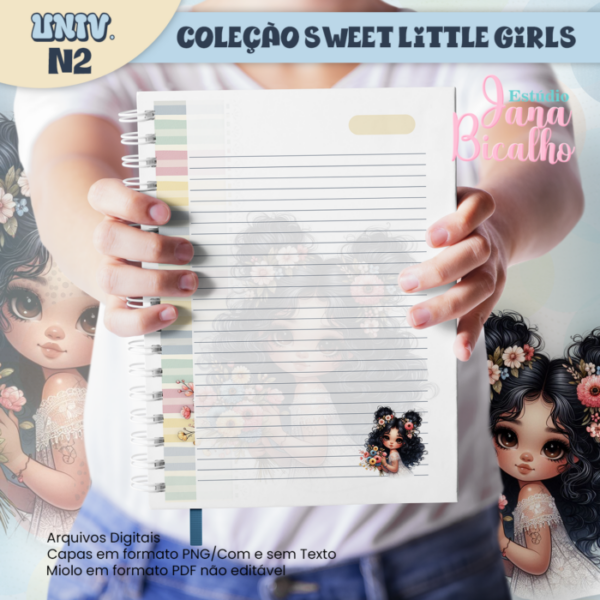 Caderno Universitário Coleção Sweet Little Girls N2 - Image 4