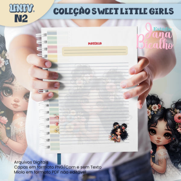 Caderno Universitário Coleção Sweet Little Girls N2 - Image 5