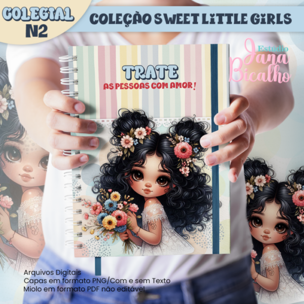 Caderno Colegial Coleção Sweet Little Girls N2