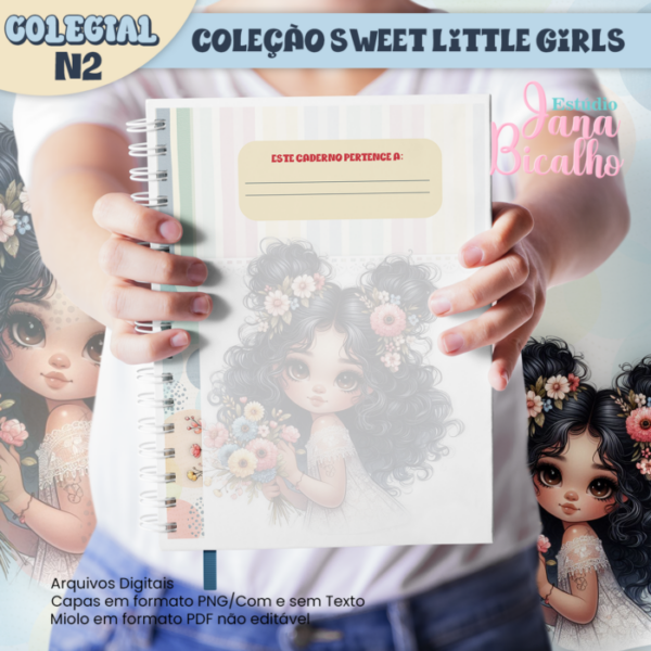 Caderno Colegial Coleção Sweet Little Girls N2 - Image 2