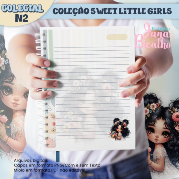 Caderno Colegial Coleção Sweet Little Girls N2 - Image 3