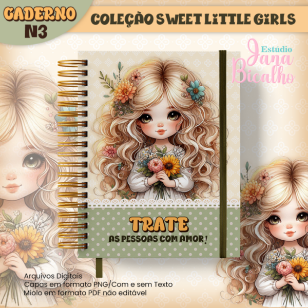 Caderno A5 Coleção Sweet Little Girls N3