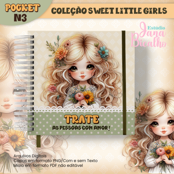 Caderno Pocket Coleção Sweet Little Girls N3