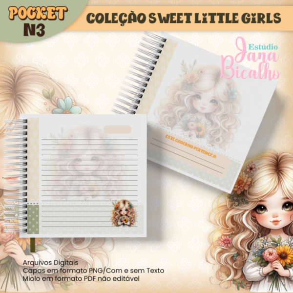 Caderno Pocket Coleção Sweet Little Girls N3 - Image 2