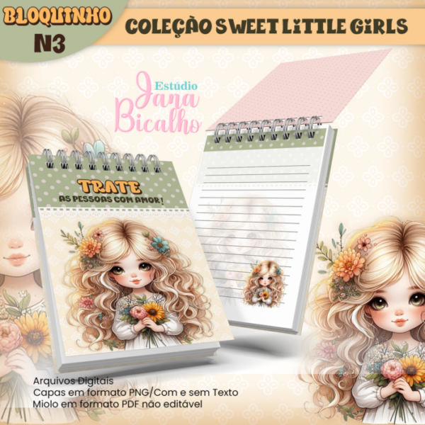 Bloquinho A6 Coleção Sweet Little Girls N3