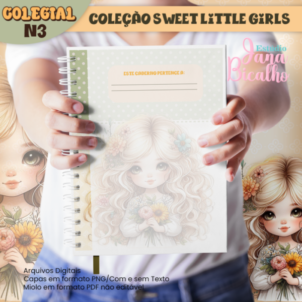 Caderno Colegial Coleção Sweet Little Girls N3 - Image 2