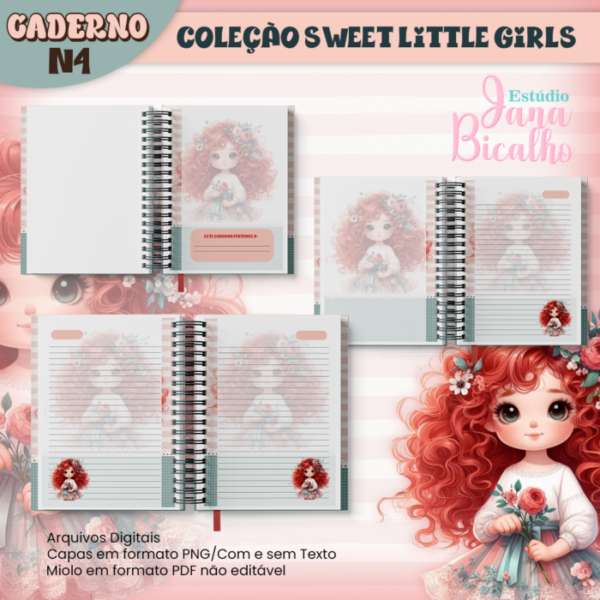 Caderno A5 Coleção Sweet Little Girls N4 - Image 2