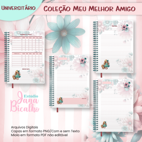 Pack Caderno Universitário Coleção Meu Melhor Amigo - Image 4