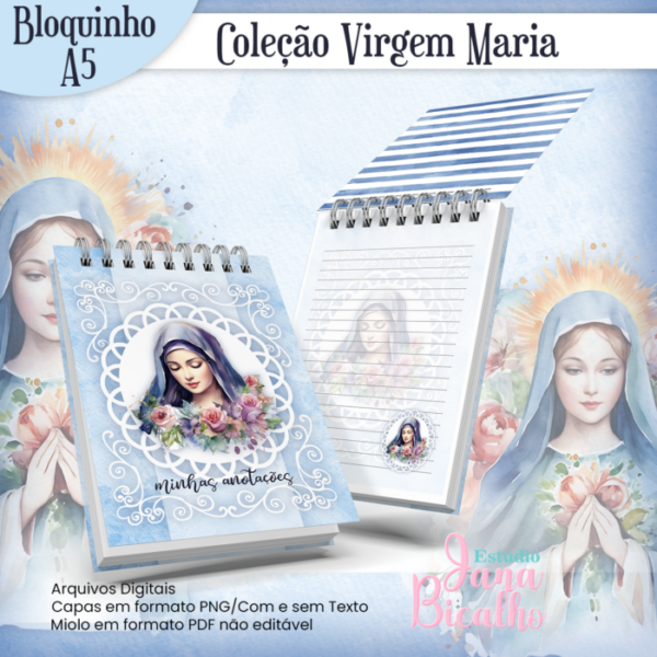 Bloquinho A6 Coleção Virgem Maria