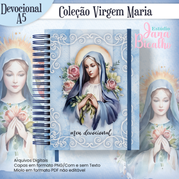 Caderno Devocional A5 Coleção Virgem Maria