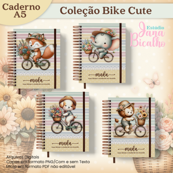 Caderno A5 Coleção Bike Cute 18 em 1 - Image 2