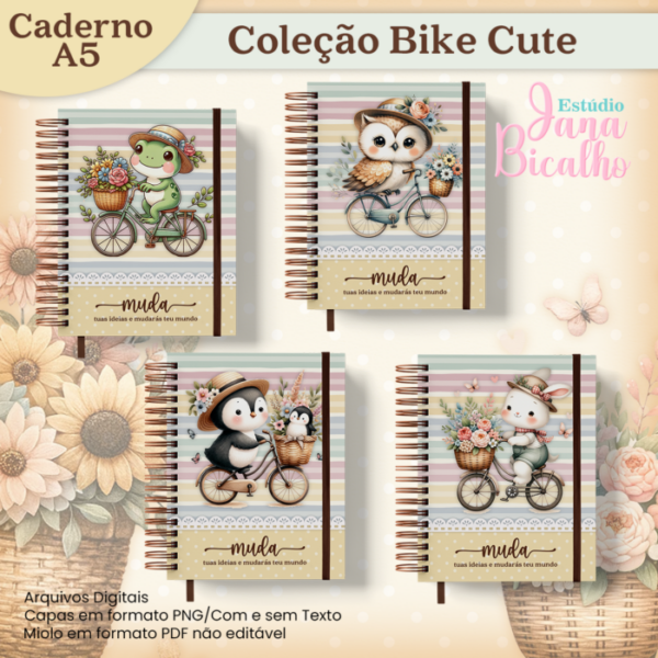 Caderno A5 Coleção Bike Cute 18 em 1 - Image 4