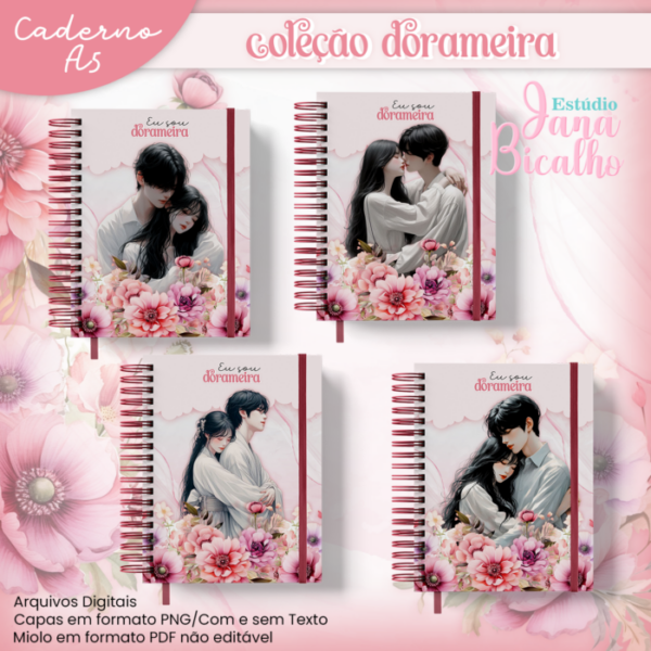Caderno A5 Coleção Dorameira 18 em 2 - Image 4